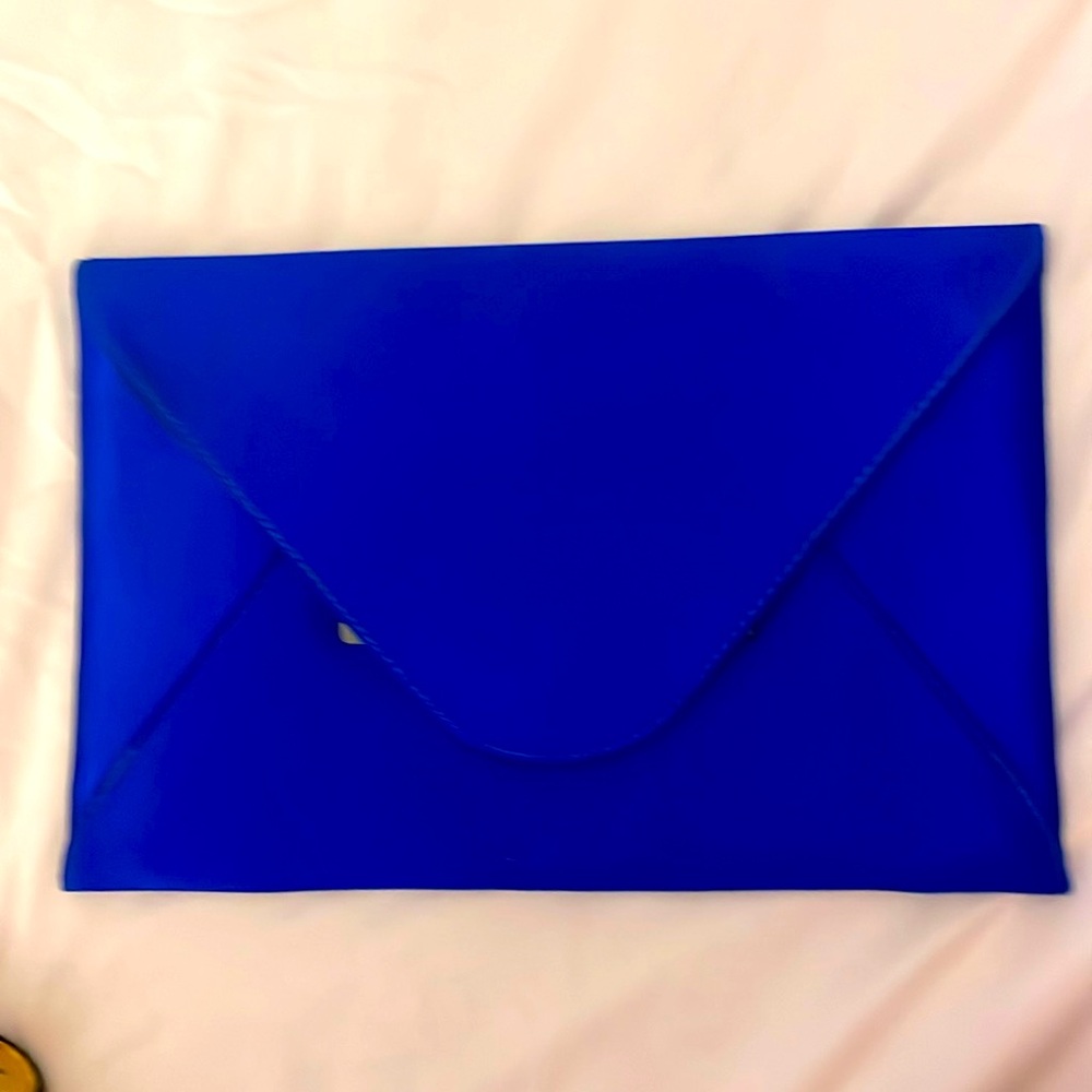 Blue Satin Clutch